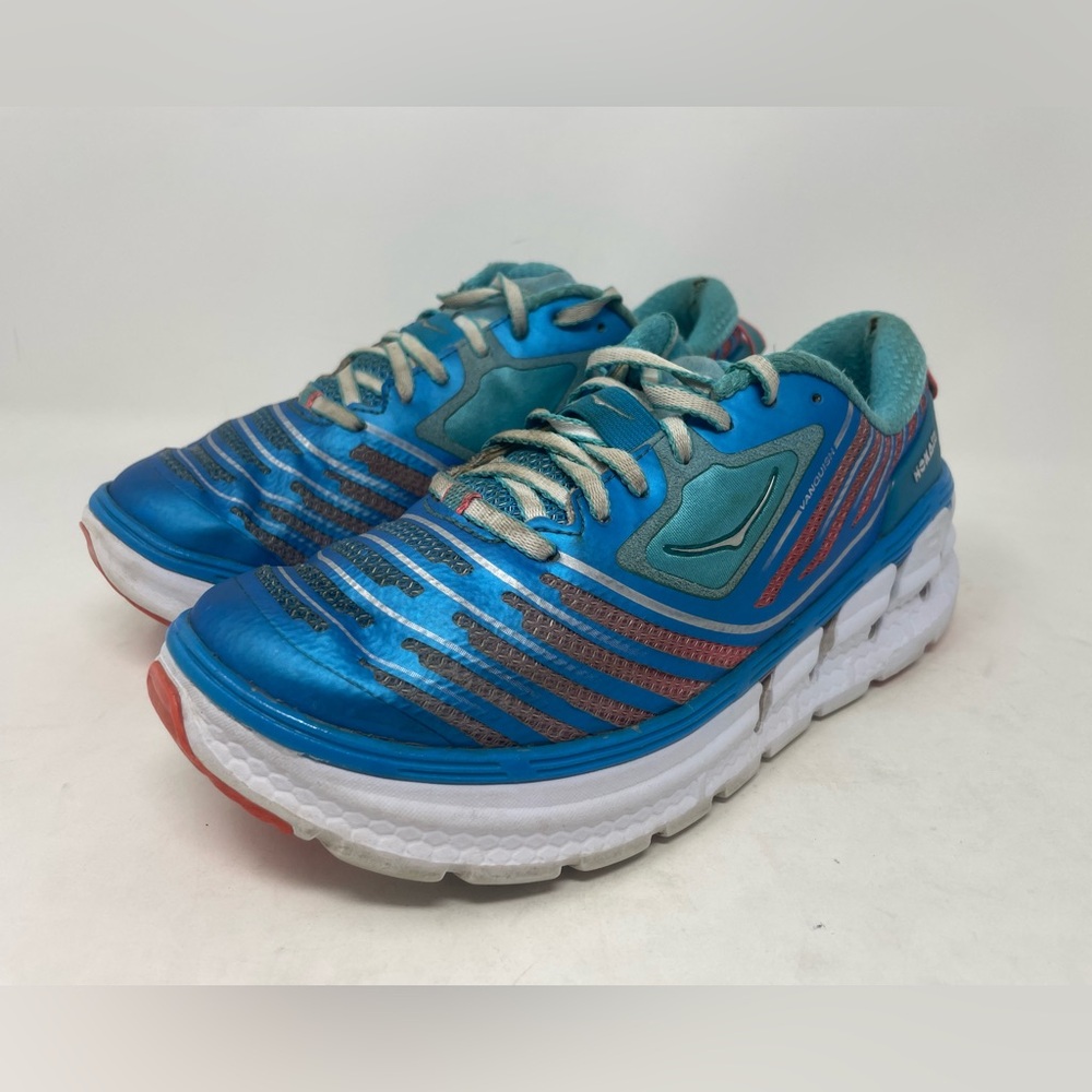 Hoka One One Blue and Coral Running Shoes